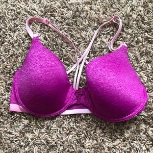 VS Purple Demi Racerback Bra